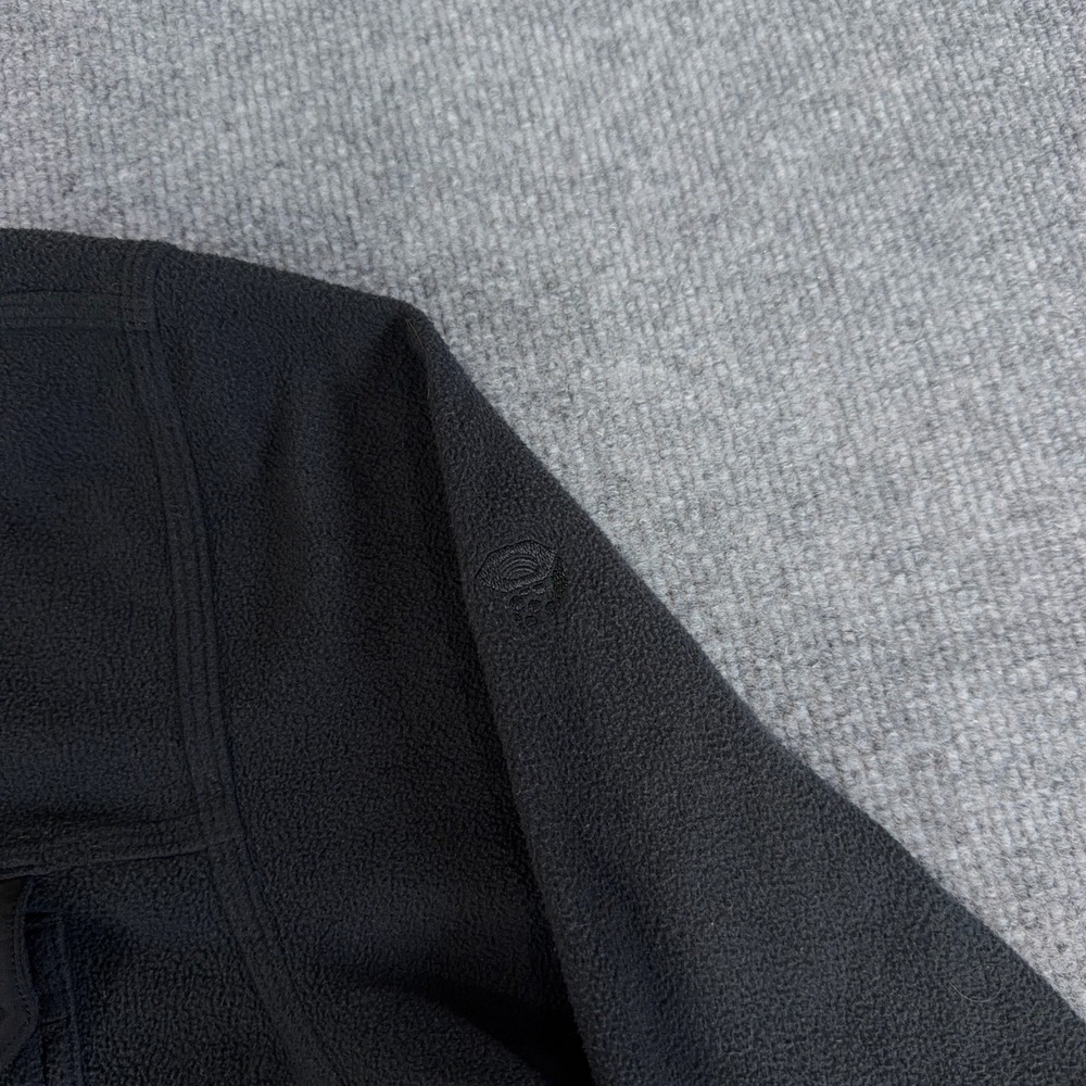 Mountain Hardwear Fleece Shacket Men Large Black Microchill Shirt Jacket Button - Picture 3 of 11